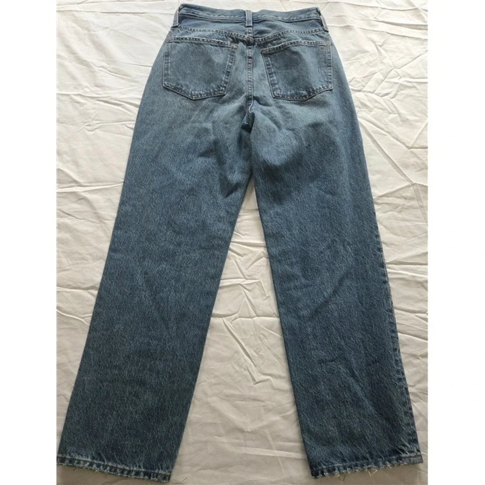 NWOTD Madewell 24P Perfect Vintage Straight Exposed Button Blue Jeans 130114 - Picture 3 of 6